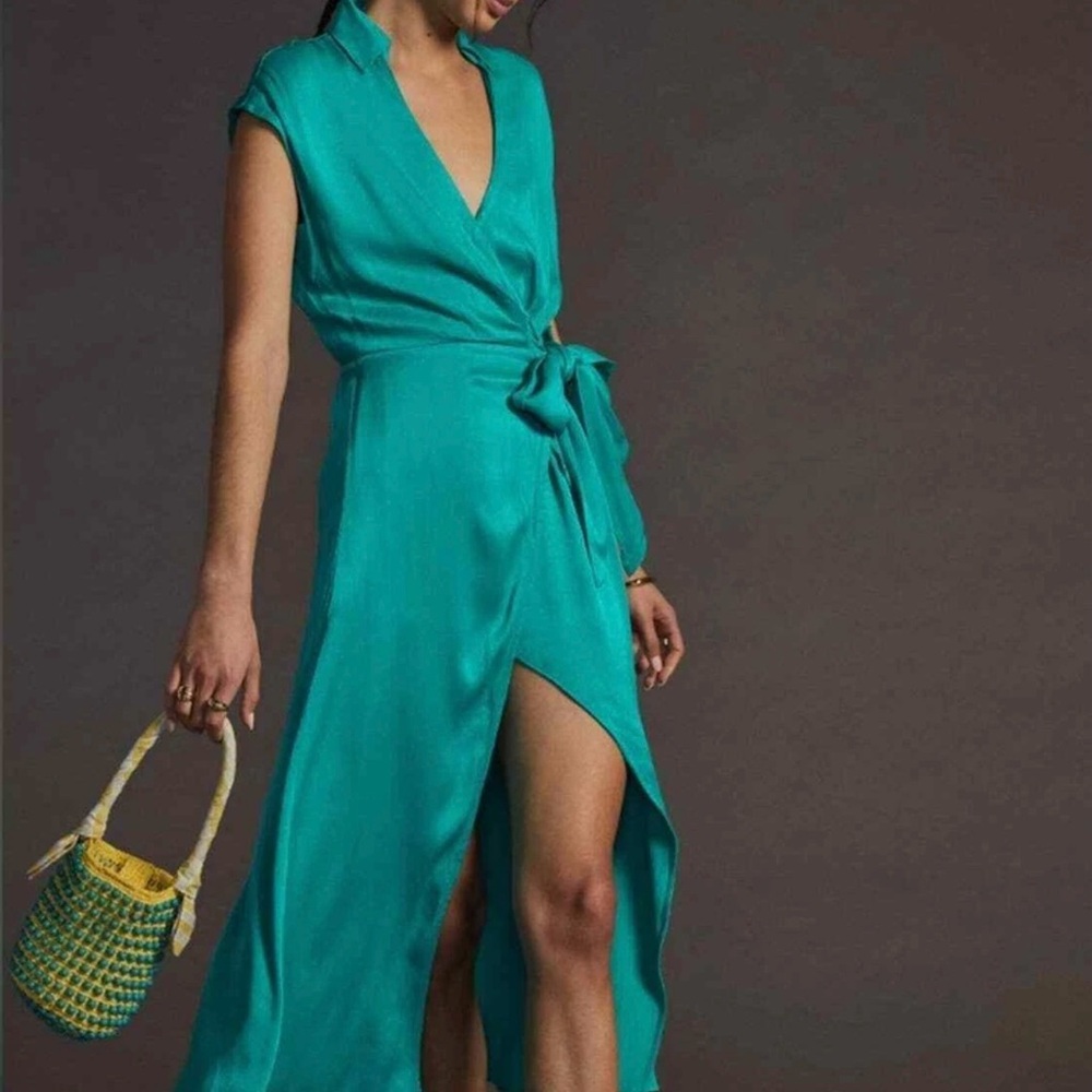 Maeve Teal Backless Maxi Dress